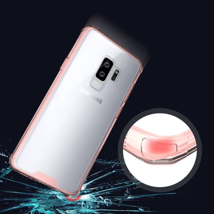 Handytasche für Samsung Galaxy S9 Plus Full Case Schutz Hülle Transparent Pink
