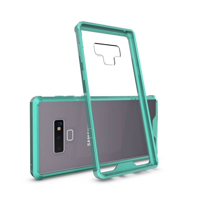 Handy Tasche für Samsung Galaxy Note 9 Case Schutz Hülle Cover Tranparent Grün
