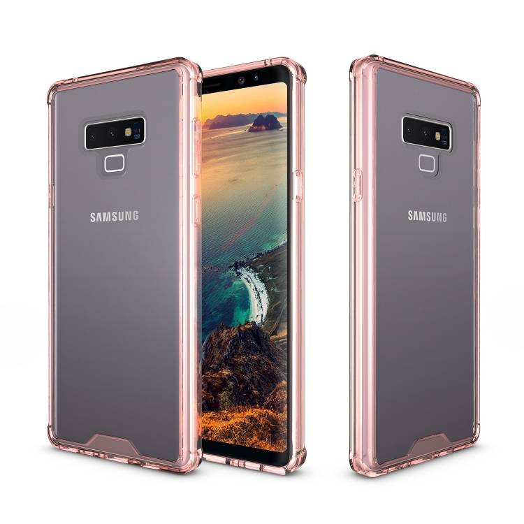 Handy Tasche für Samsung Galaxy Note 9 Case Schutz Hülle Cover Tranparent Pink