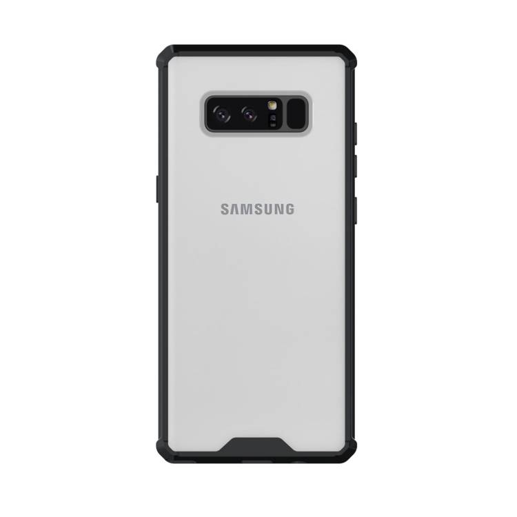 Handy Tasche für Samsung Galaxy Note 8 Case Schutz Hülle Cover Transparent Schwarz