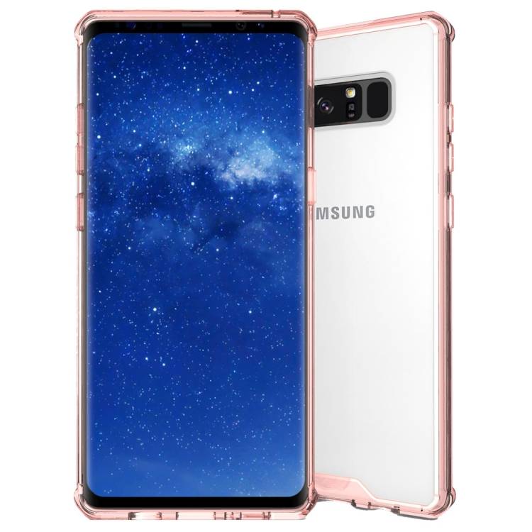 Handy Tasche für Samsung Galaxy Note 8 Case Schutz Hülle Cover Transparent Pink