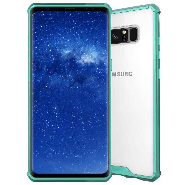 Handy Tasche für Samsung Galaxy Note 8 Case Schutz Hülle Cover Transparent Grün