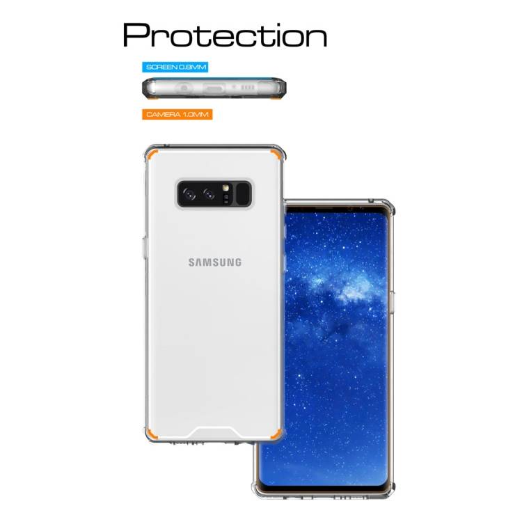 Handy Tasche für Samsung Galaxy Note 8 Case Schutz Hülle Cover Transparent