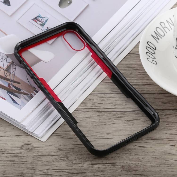 Handy Tasche für iPhone XS Max Cover Case Panzer Schutz Hülle Bumper Rot Schwarz