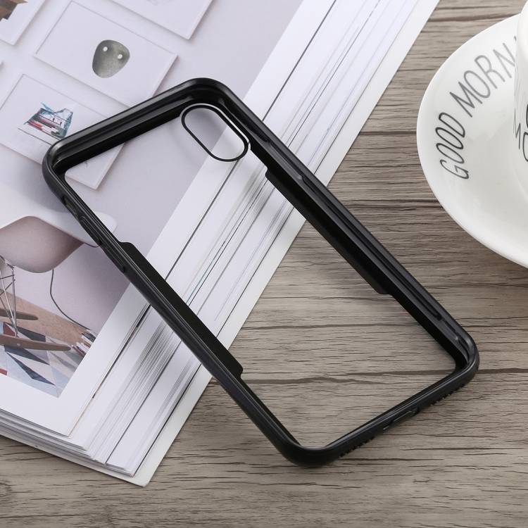 Schutzhülle für iPhone X Cover Case Panzer Hülle Tasche Transparent Schwarz