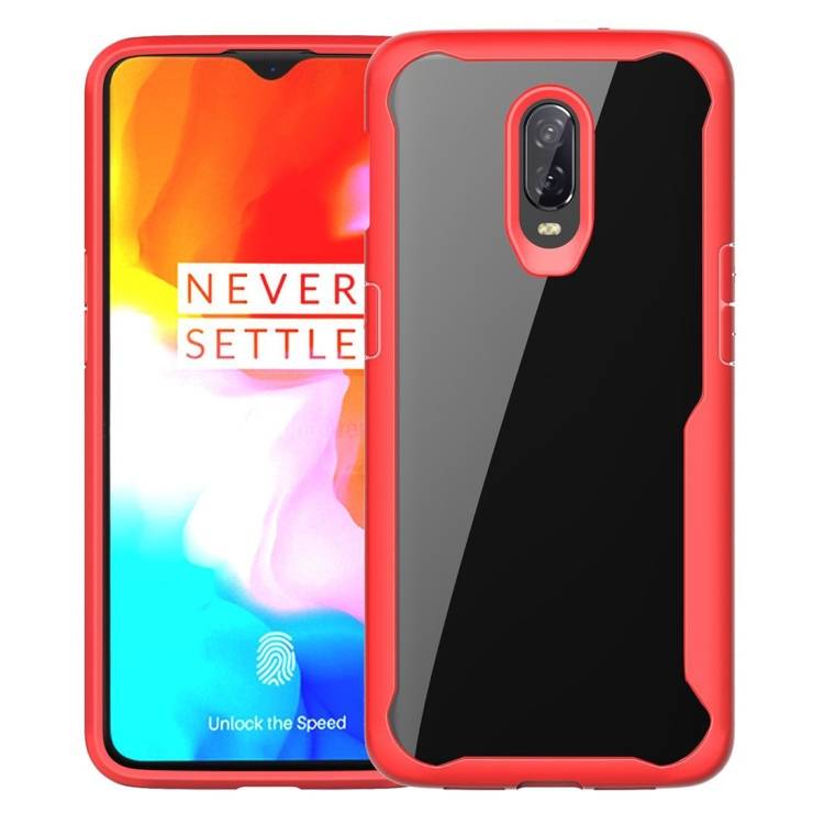Handy Tasche für OnePlus 6T Panzer Schutz Hülle Cover Case Schutzcase Bumper Rot