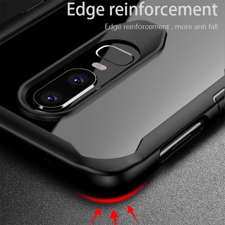 Handy Tasche für OnePlus 6T Panzer Schutz Hülle Cover Case Schutzcase Bumper Schwarz
