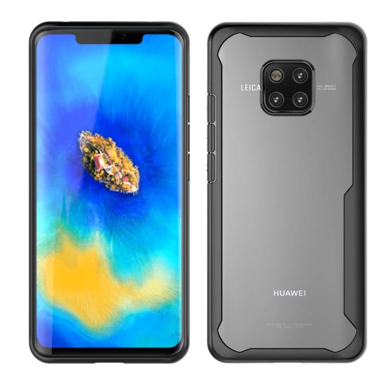Handy Tasche für Huawei Mate 20 Schutz Hülle Panzer Bumper Case Cover Schwarz