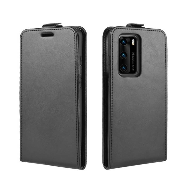 Flip Case Handyhülle für Huawei P40 Pro Vertikal Schutzhülle Tasche Cover Schwarz Bumper Smartphone Kartensteckplatz-Kreditkarte-Geldscheine EC-Kar