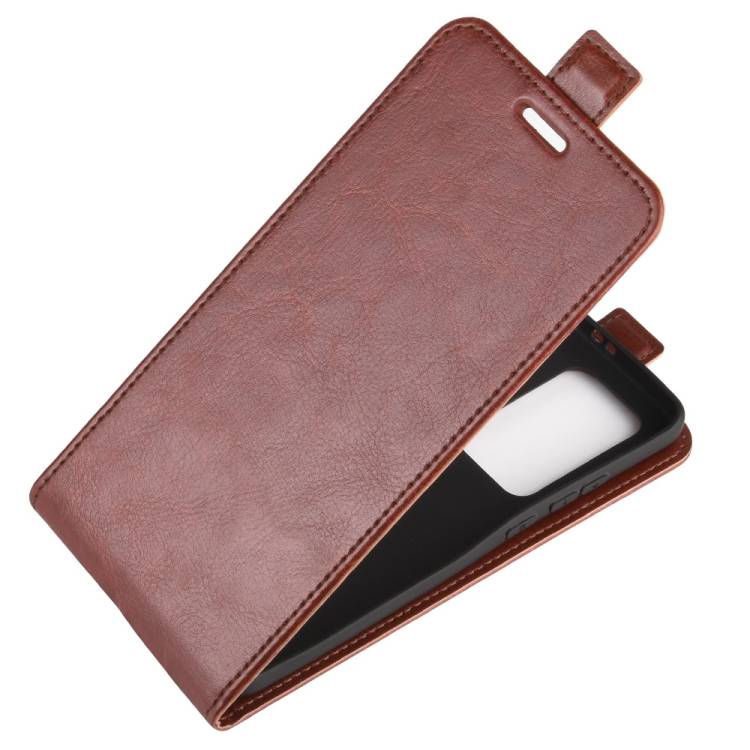 Flip Case Handyhülle für Huawei P40 Vertikal Schutzhülle Tasche Cover Braun Bumper Smartphone Kartensteckplatz-Kreditkarte-Geldscheine EC-Karte Ban