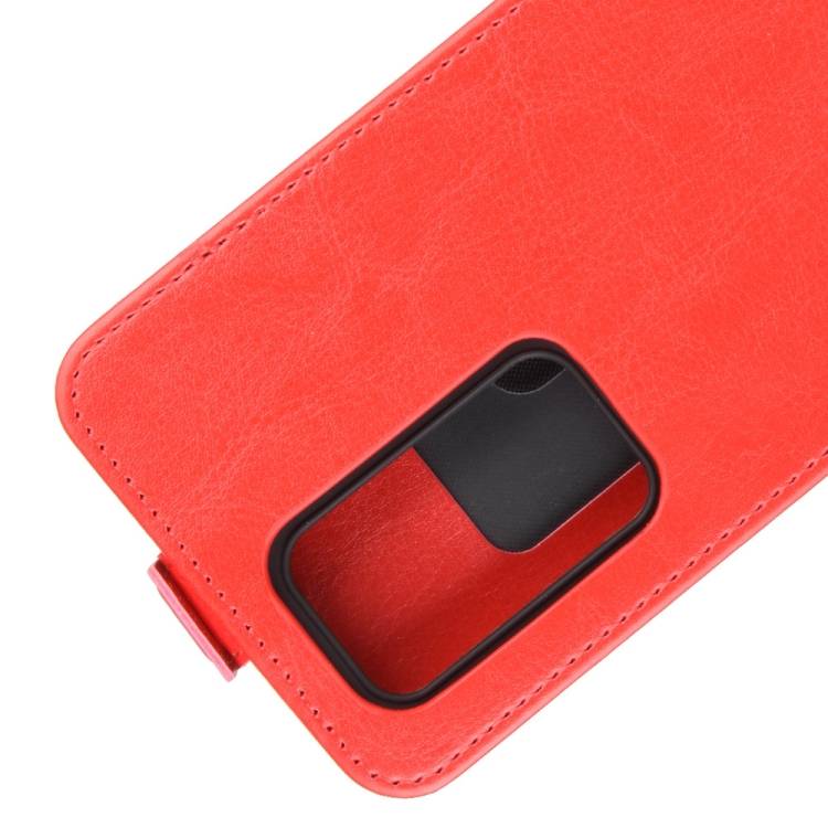 Flip Case Handyhülle für Huawei P40 Pro Vertikal Schutzhülle Tasche Cover Rot Bumper Smartphone Kartensteckplatz-Kreditkarte-Geldscheine EC-Karte