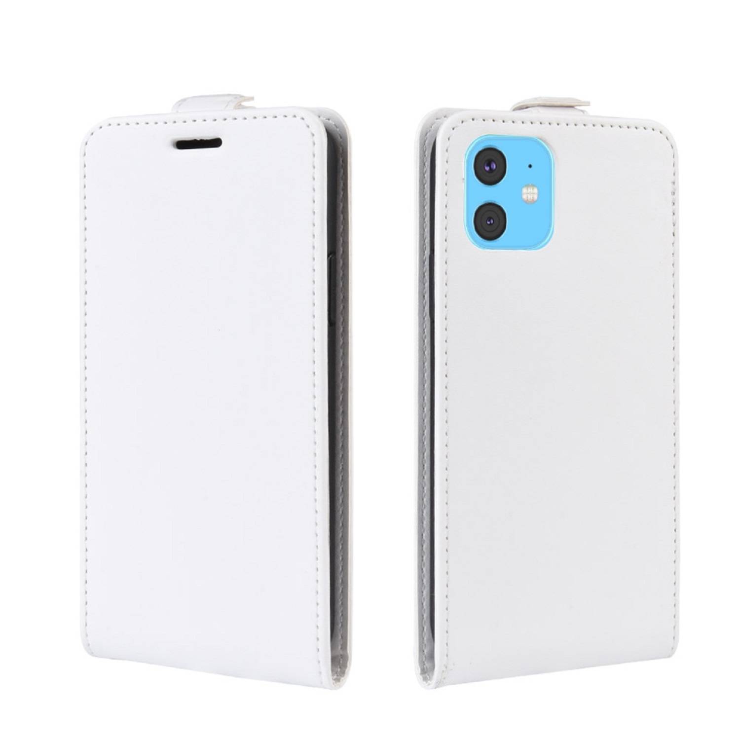 Flip Case Handyhülle für iPhone X/ XS Vertikal Schutzhülle Tasche Cover Weiß Bumper Smartphone Kartensteckplatz-Kreditkarte-Geldscheine EC-Karte