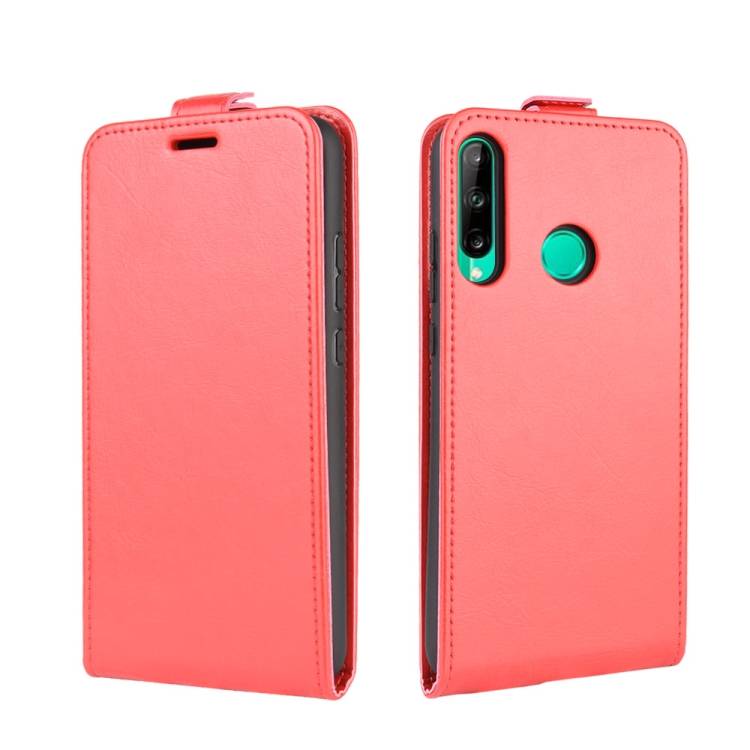 Flip Case Handyhülle für Huawei P40 Lite E Vertikal Schutzhülle Tasche Cover Rot Bumper Smartphone Kartensteckplatz-Kreditkarte-Geldscheine EC-Kart