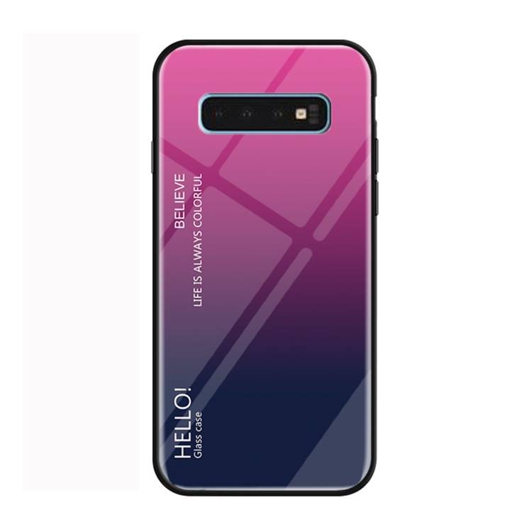 Handy Tasche für Samsung Galaxy S10 Plus Gradient Case Cover Schutz Hülle Pink