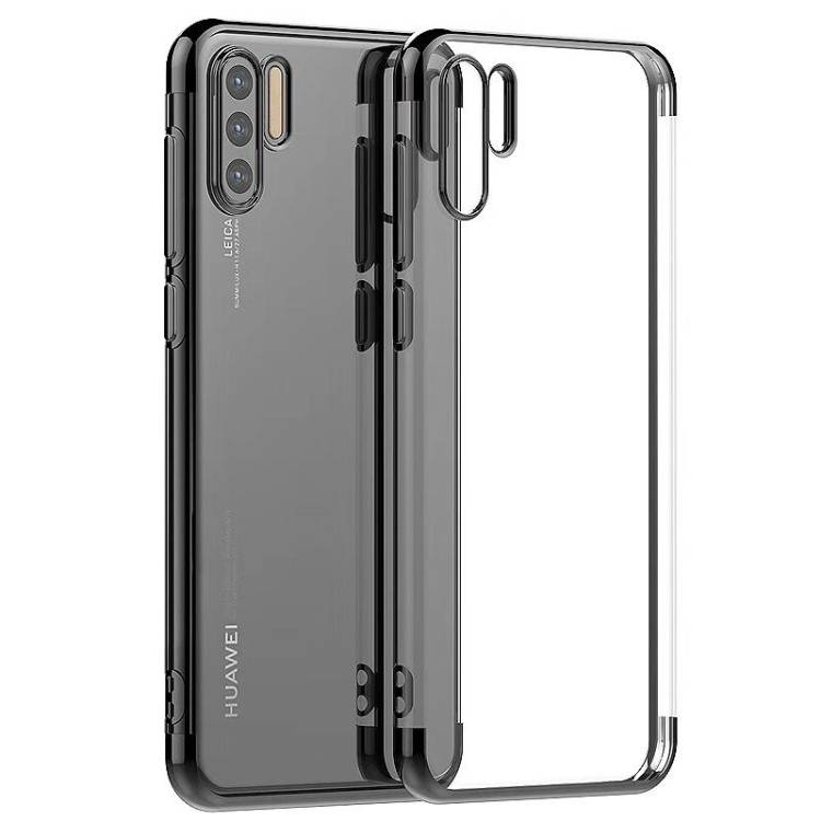 Handy Tasche für Huawei P30 Pro Schutz Hülle Case Bumper Silikon Transparent Grau