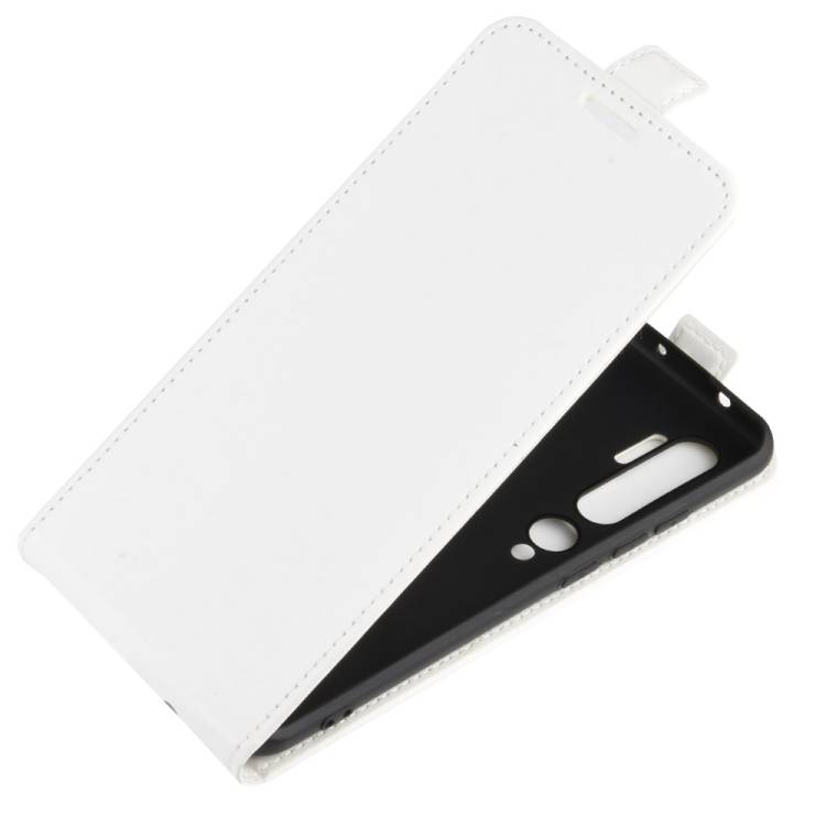 Flip Case Handyhülle für Xiaomi Mi Note 10 Pro Vertikal Schutzhülle Tasche Cover Weiß Bumper Smartphone Kartensteckplatz-Kreditkarte-Geldscheine