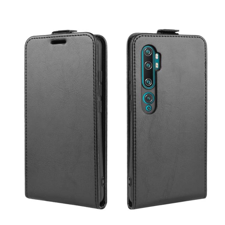 Flip Case Handyhülle für Xiaomi Mi Note 10 Pro Vertikal Schutzhülle Tasche Cover Schwarz Bumper Smartphone Kartensteckplatz-Kreditkarte-Geldscheine