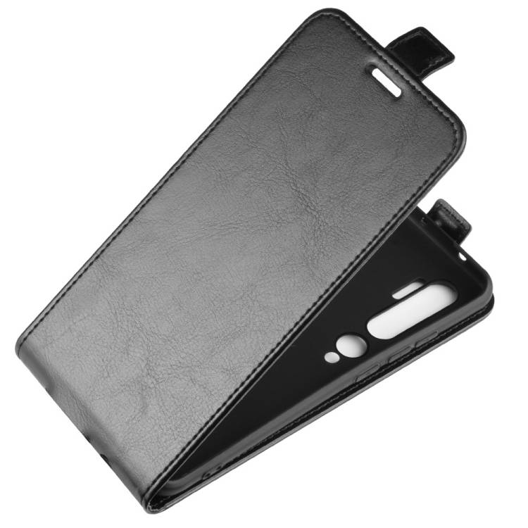 Flip Case Handyhülle für Xiaomi Mi Note 10 Pro Vertikal Schutzhülle Tasche Cover Schwarz Bumper Smartphone Kartensteckplatz-Kreditkarte-Geldscheine