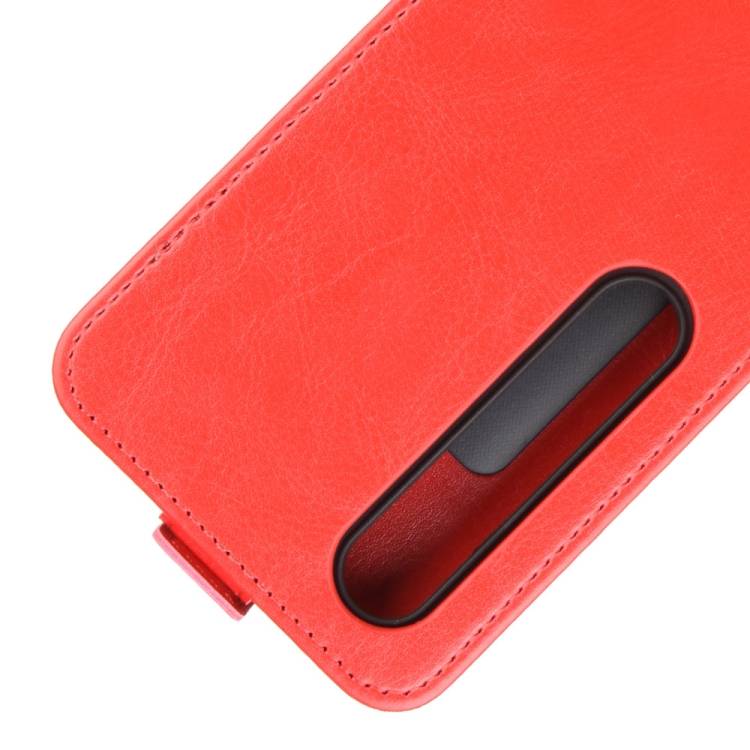 Flip Case Handyhülle für Xiaomi Mi 10 Vertikal Schutzhülle Tasche Cover Rot Bumper Smartphone Kartensteckplatz-Kreditkarte-Geldscheine EC-Karte Ban