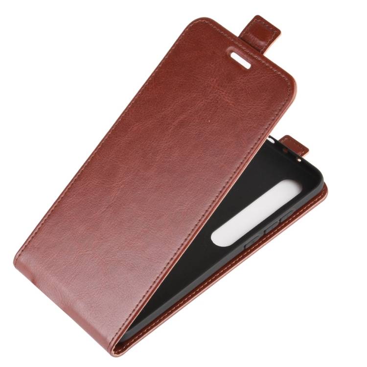 Flip Case Handyhülle für Xiaomi Mi 10 Vertikal Schutzhülle Tasche Cover Braun Bumper Smartphone Kartensteckplatz-Kreditkarte-Geldscheine EC-Karte