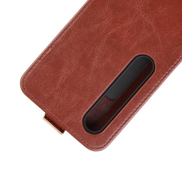 Flip Case Handyhülle für Xiaomi Mi 10 Vertikal Schutzhülle Tasche Cover Braun Bumper Smartphone Kartensteckplatz-Kreditkarte-Geldscheine EC-Karte
