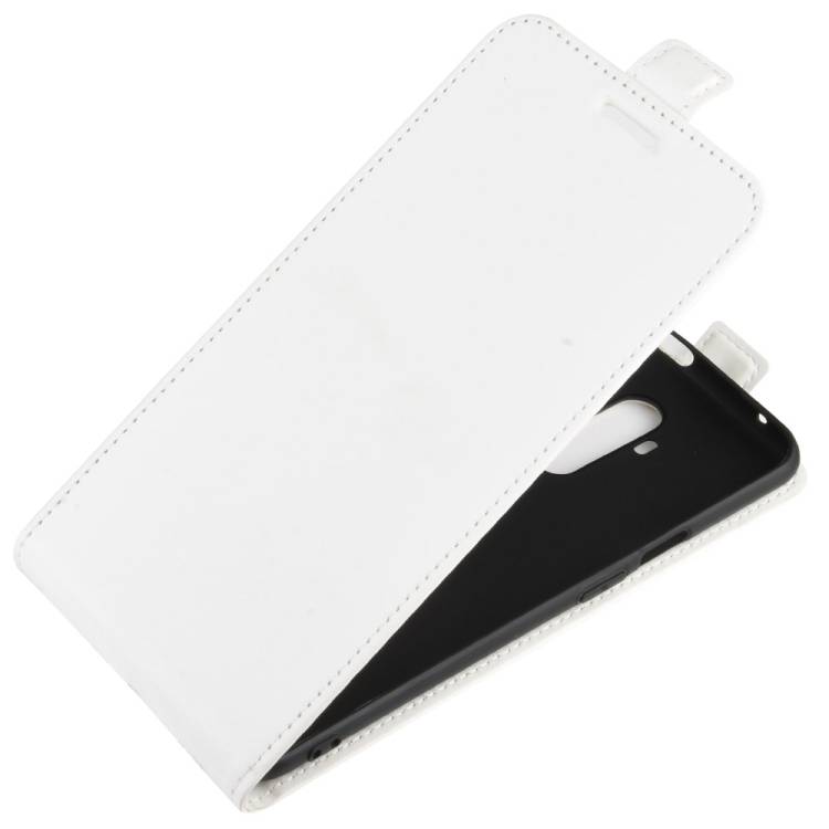 Flip Case Handyhülle für OnePlus 7 Pro Vertikal Schutzhülle Tasche Cover Weiß Bumper Smartphone Kartensteckplatz-Kreditkarte-Geldscheine EC-Karte