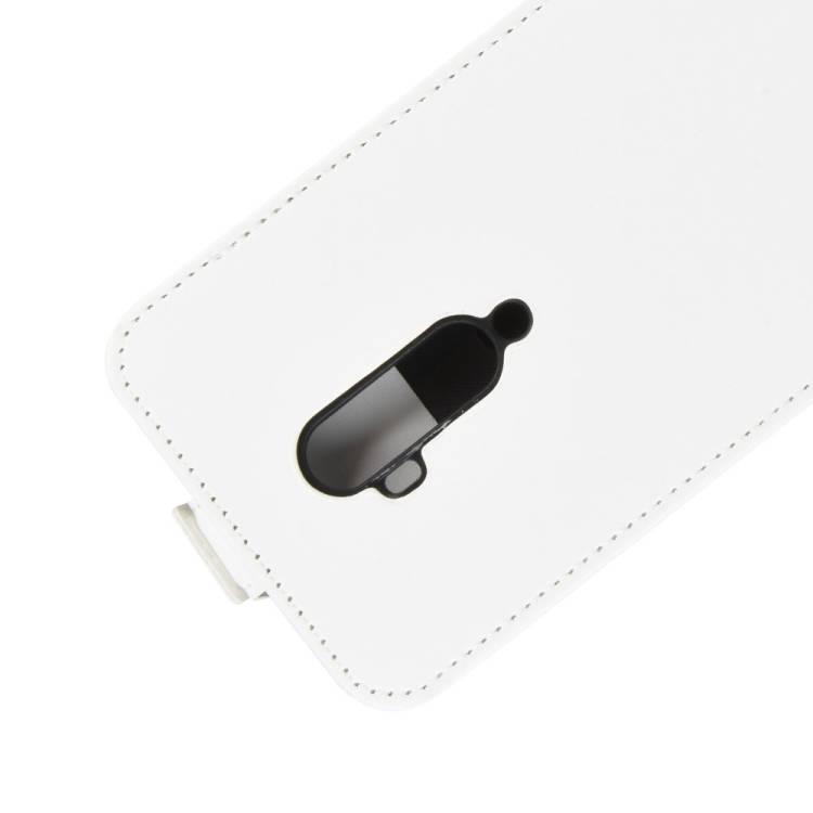 Flip Case Handyhülle für OnePlus 7 Pro Vertikal Schutzhülle Tasche Cover Weiß Bumper Smartphone Kartensteckplatz-Kreditkarte-Geldscheine EC-Karte