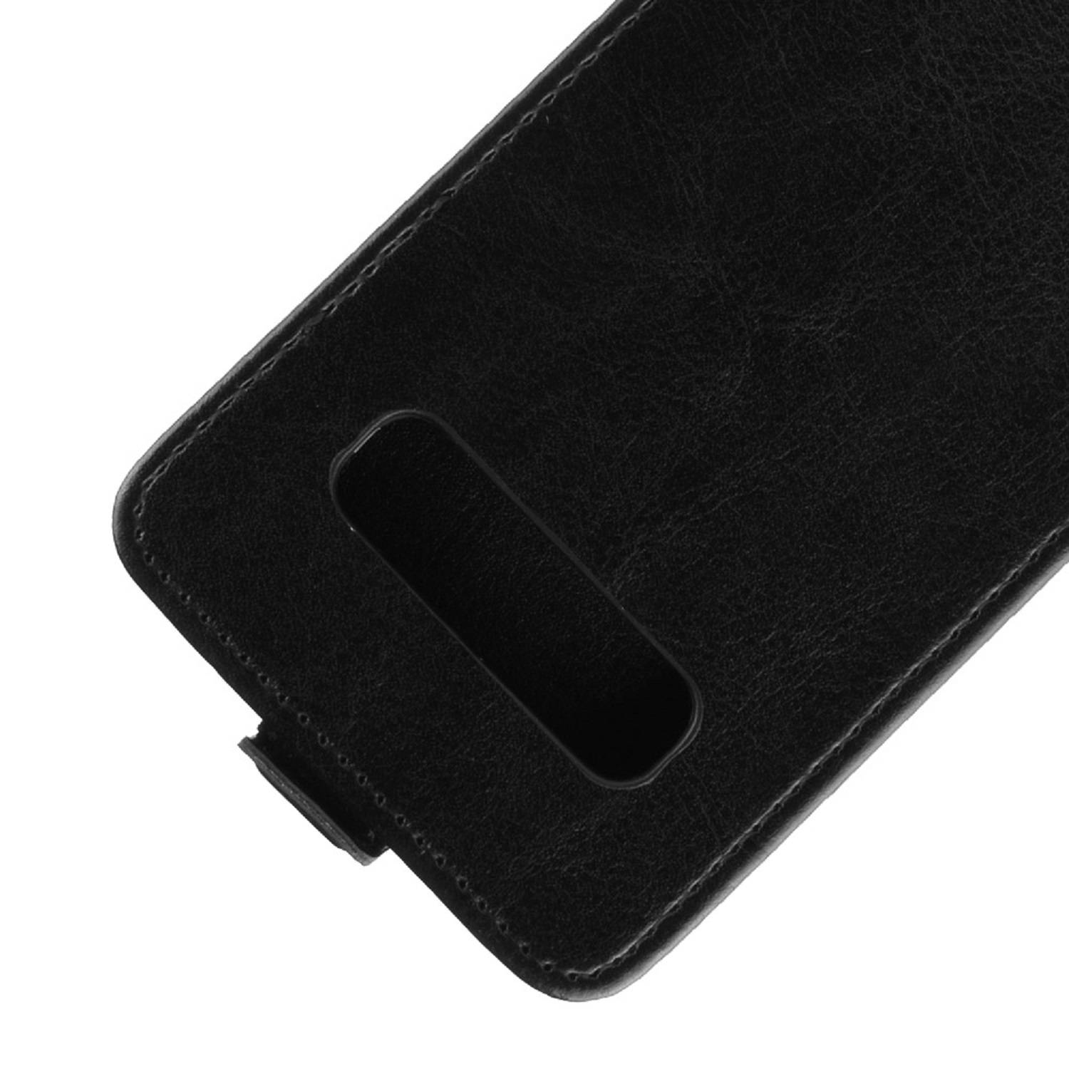 Flip Case Handyhülle für Samsung Galaxy S10 Vertikal Schutzhülle Tasche Cover Schwarz Bumper Smartphone Kartensteckplatz-Kreditkarte-Geldscheine EC