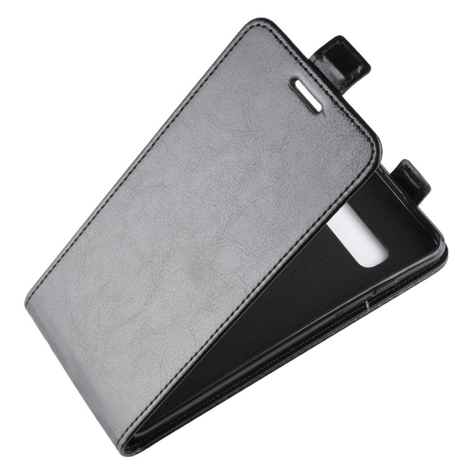 Flip Case Handyhülle für Samsung Galaxy S10 Vertikal Schutzhülle Tasche Cover Schwarz Bumper Smartphone Kartensteckplatz-Kreditkarte-Geldscheine EC