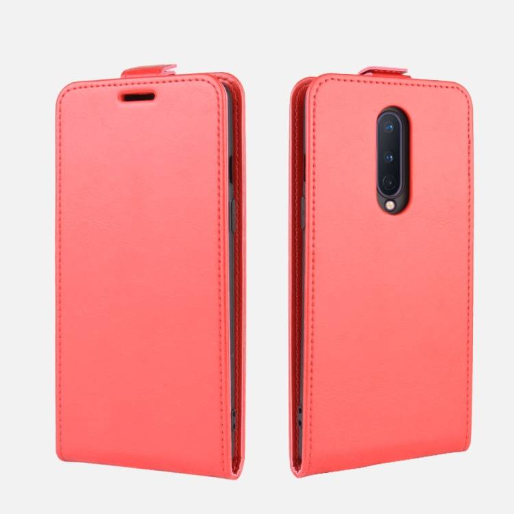 Flip Case Handyhülle für OnePlus 8 Vertikal Schutzhülle Tasche Cover Rot Bumper Smartphone Kartensteckplatz-Kreditkarte-Geldscheine EC-Karte Bank-K