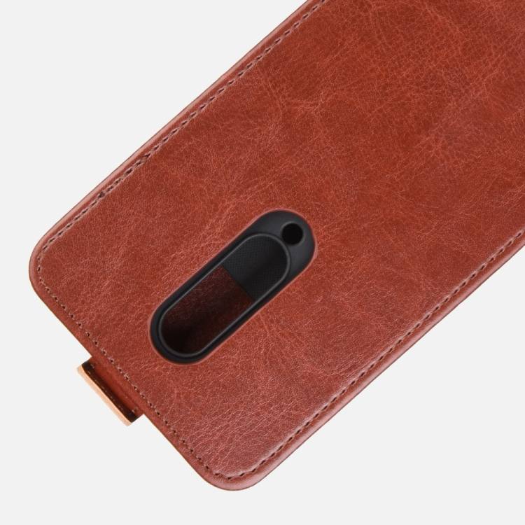 Flip Case Handyhülle für OnePlus 8 Vertikal Schutzhülle Tasche Cover Braun Bumper Smartphone Kartensteckplatz-Kreditkarte-Geldscheine EC-Karte Bank