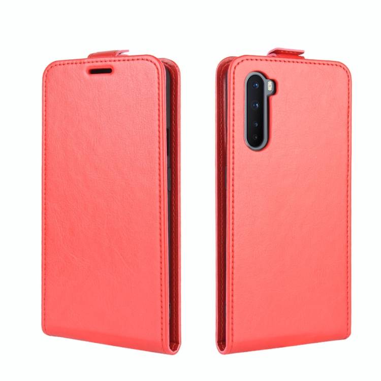 Flip Case Handyhülle für OnePlus Nord Vertikal Schutzhülle Tasche Cover Rot Bumper Smartphone Kartensteckplatz-Kreditkarte-Geldscheine EC-Karte Ban