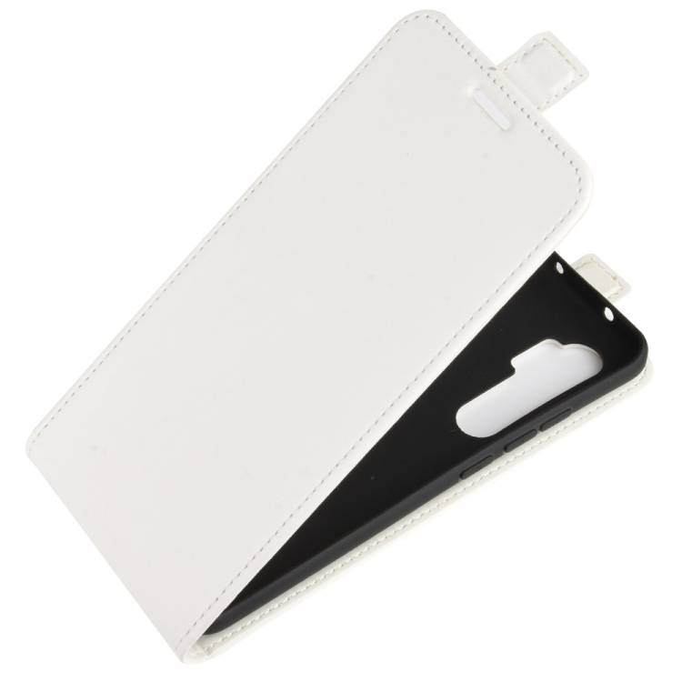 Flip Case Handyhülle für Xiaomi Mi Note 10 Lite Vertikal Schutzhülle Tasche Cover Weiß Bumper Smartphone Kartensteckplatz-Kreditkarte-Geldscheine