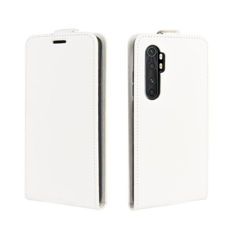 Flip Case Handyhülle für Xiaomi Mi Note 10 Lite Vertikal Schutzhülle Tasche Cover Weiß Bumper Smartphone Kartensteckplatz-Kreditkarte-Geldscheine