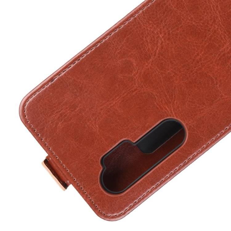 Flip Case Handyhülle für Xiaomi Mi Note 10 Lite Vertikal Schutzhülle Tasche Cover Braun Bumper Smartphone Kartensteckplatz-Kreditkarte-Geldscheine