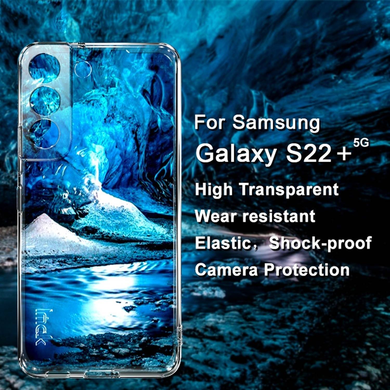Schutzhülle für Samsung Galaxy S22 Plus Backcover Kameraschutz Handyhülle Case Cover Tasche Transparent Smartphone Bumper