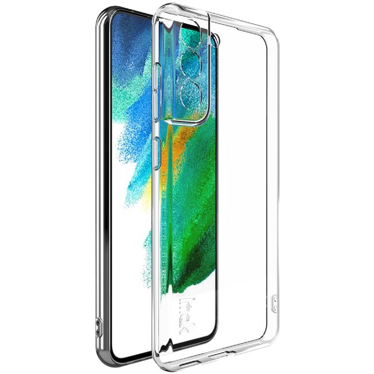 Schutzhülle für Samsung Galaxy S21 FE Kamera Handyhülle Case Cover Tasche Transparent Smartphone Bumper ANTI-SHOCK/ ANTI-STOß