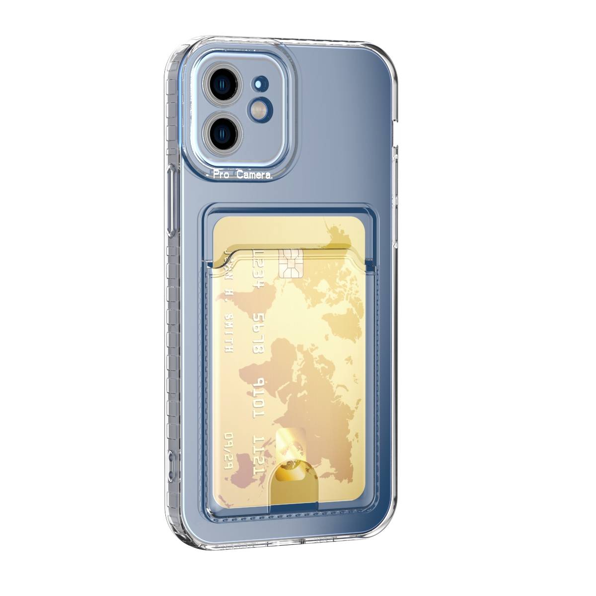 Schutzhülle für iPhone 11 Pro Max Kamera Case Handyhülle Cover Tasche Transparent Smartphone Bumper (Kartensteckplatz-Kreditkarte-Geldscheine)