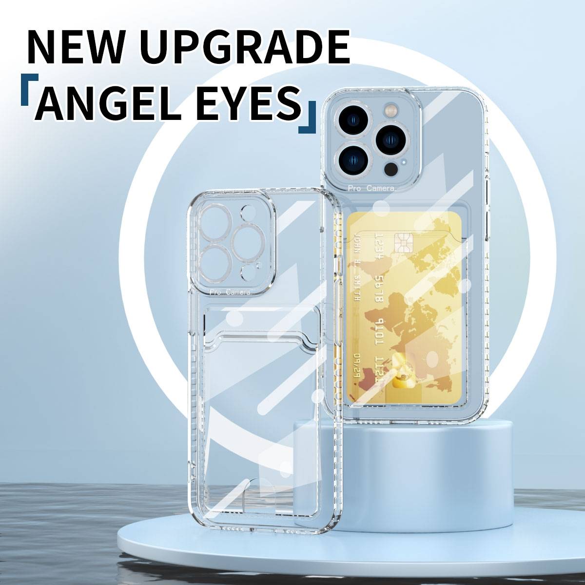 Schutzhülle für iPhone 11 Pro Kamera Case Handyhülle Cover Tasche Transparent Smartphone Bumper (Kartensteckplatz-Kreditkarte-Geldscheine)