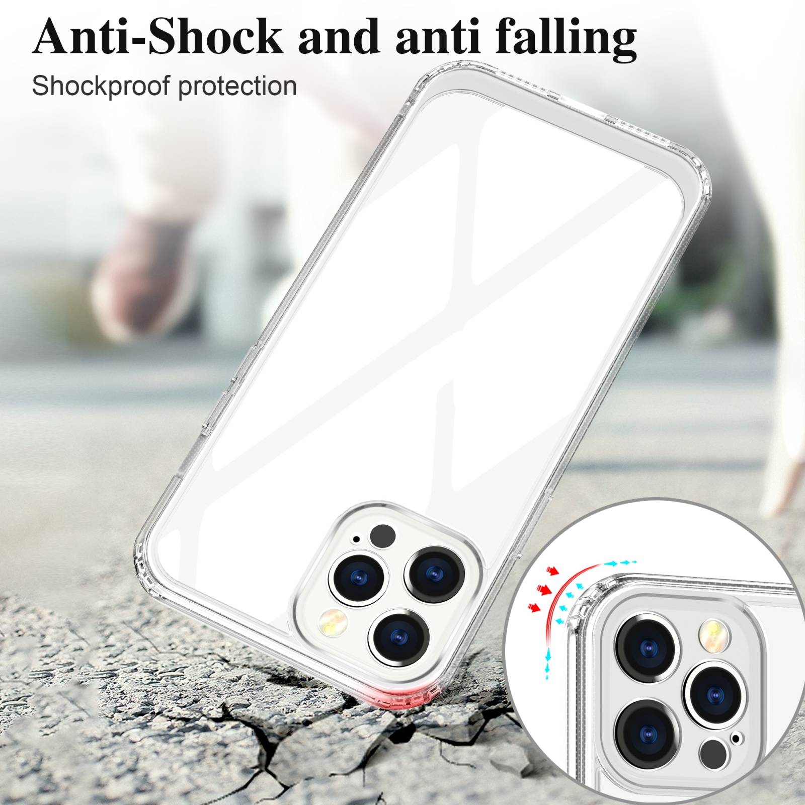 Schutzhülle für iPhone 12 Pro Kamera Case Panzerhülle Handyhülle Cover Tasche Transparent Smartphone Bumper