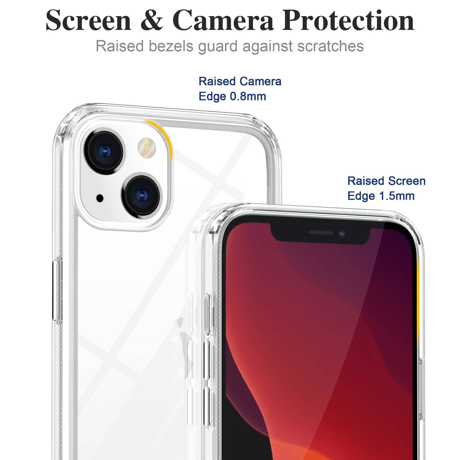 Schutzhülle für iPhone 13 Pro Max Kamera Case Panzerhülle Handyhülle Cover Tasche Transparent Smartphone Bumper