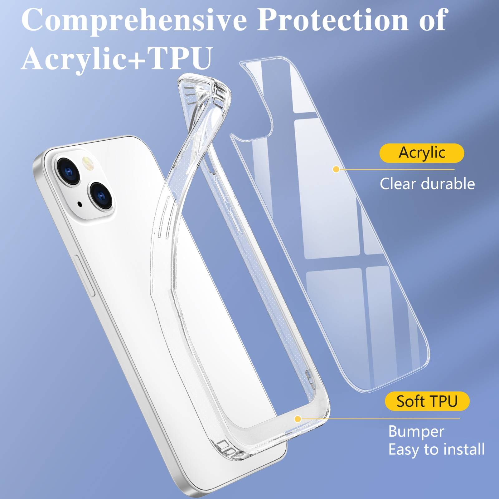 Schutzhülle für iPhone 13 Mini Kamera Case Panzerhülle Handyhülle Cover Tasche Transparent Smartphone Bumper