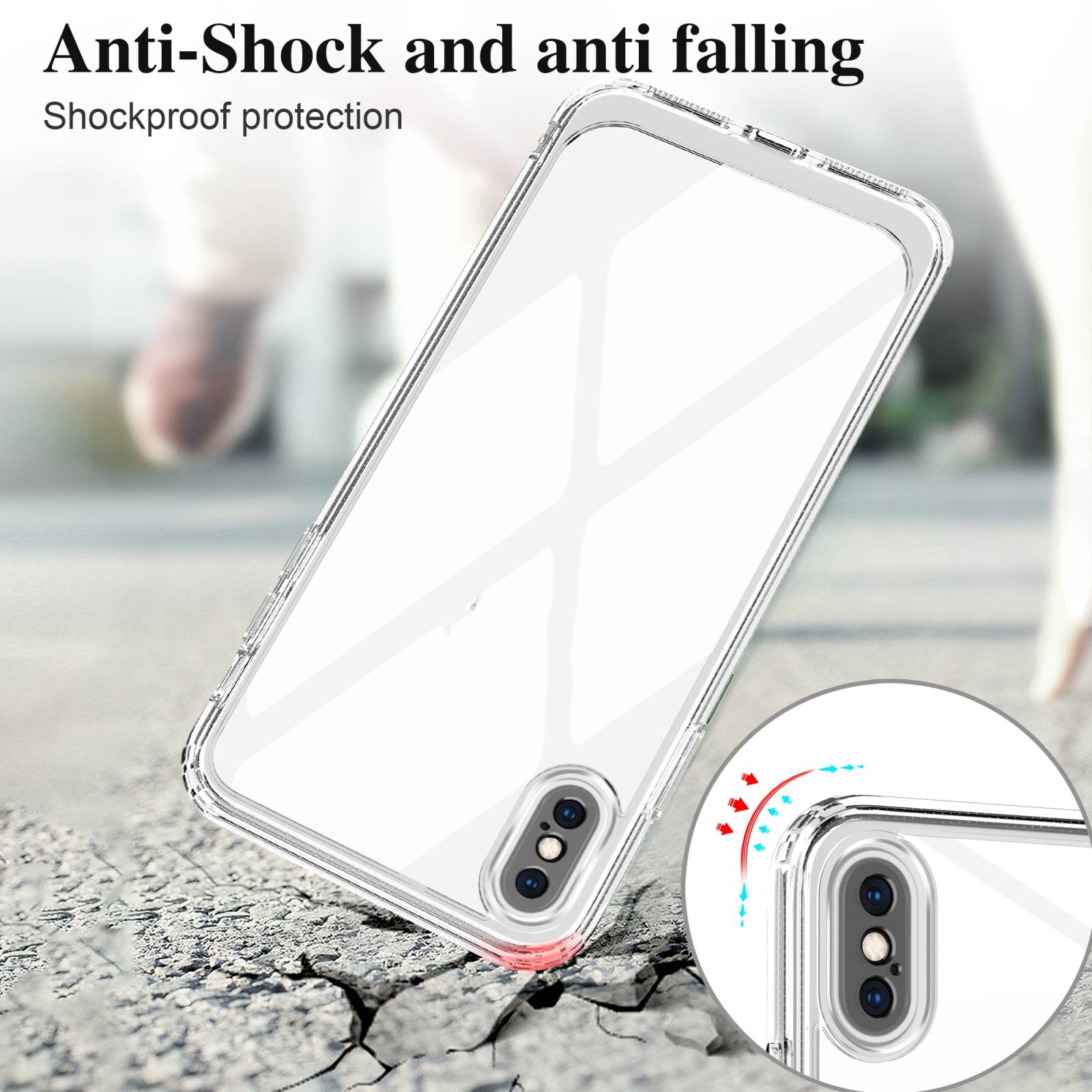 Schutzhülle für iPhone X Kamera Case Panzerhülle Handyhülle Cover Tasche Transparent Smartphone Bumper