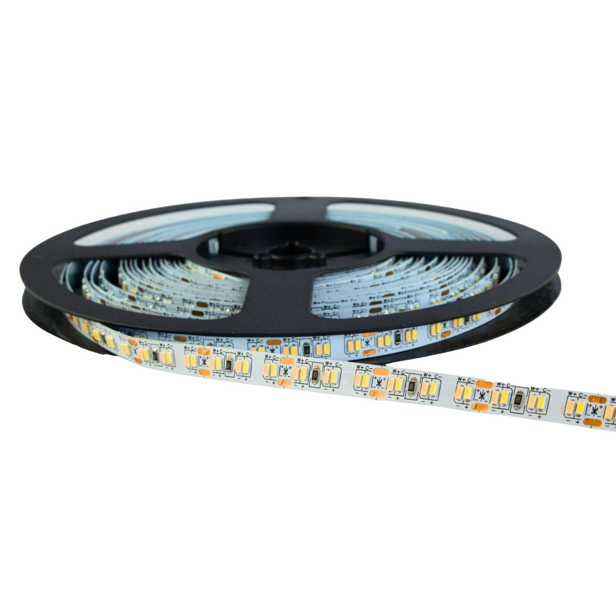 kalb | LED Strip Streifen 8mm CCT 240 LEDs/m 3000K-6000K, 12VDC, 5 Meter Rolle, Farbwechsel 2-Draht