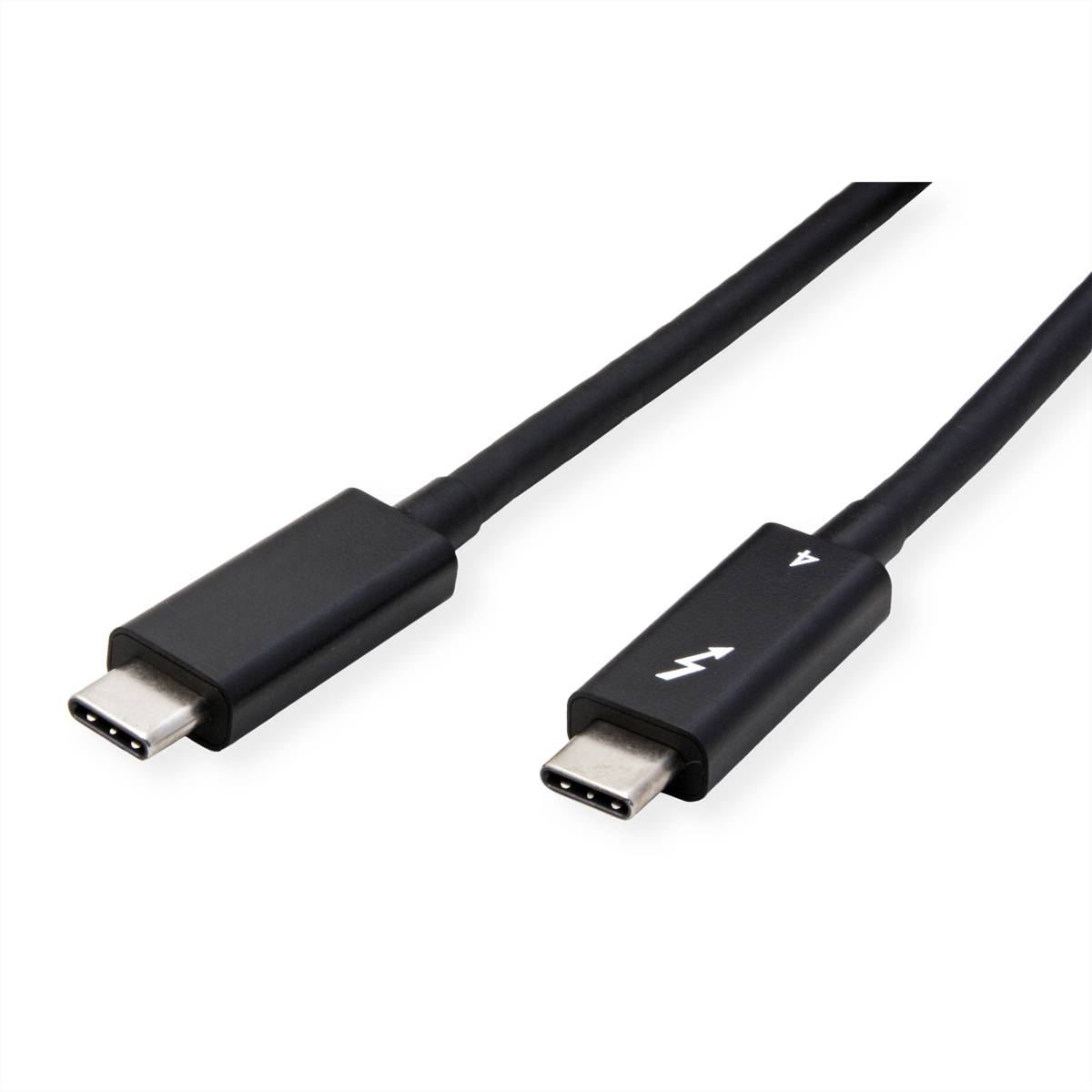 ROLINE Thunderbolt™ 4 Kabel, USB C-C, ST/ST, 8K UHD-2, 40Gbit/s, 100W, aktiv, schwarz, 1,5 m