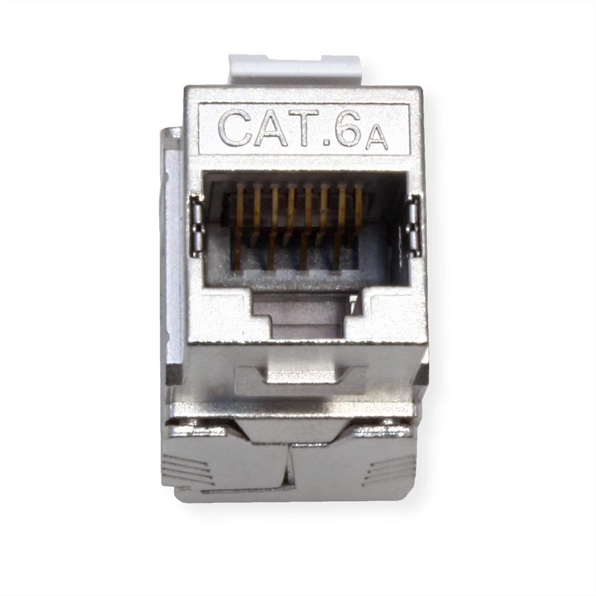 ROLINE Cat.6A (Class EA) Keystone, RJ-45, geschirmt, werkzeuglos, GHMT, silberfarben