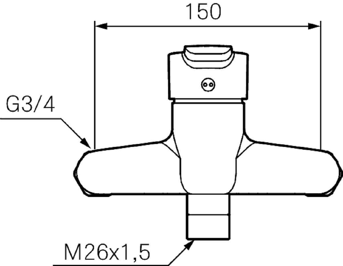 Mora CERA W1 Waschtisch-/Spültisch Einhebelmischer Wandbatterie Chrom