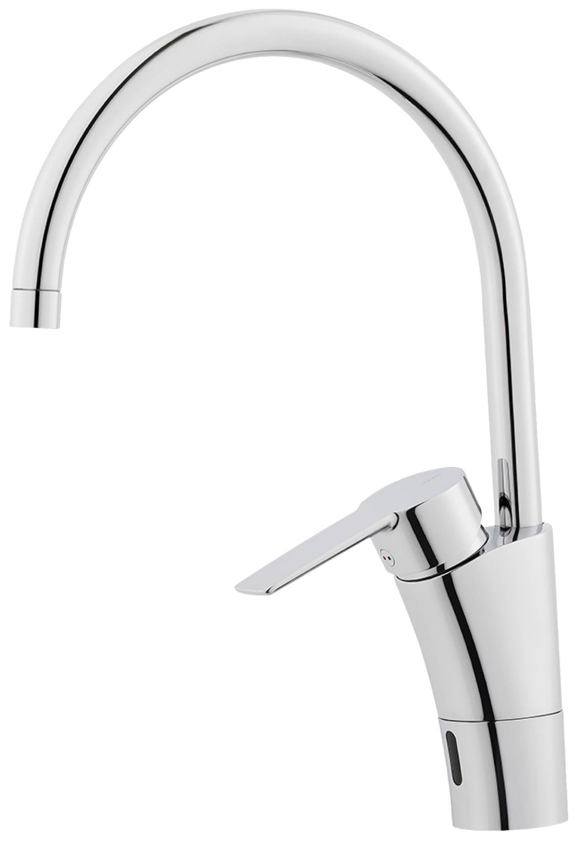 MORA CERA duo Spültisch Hybridarmatur m. Hygienespülung Batteriebetrieb mit Sensor Chrom