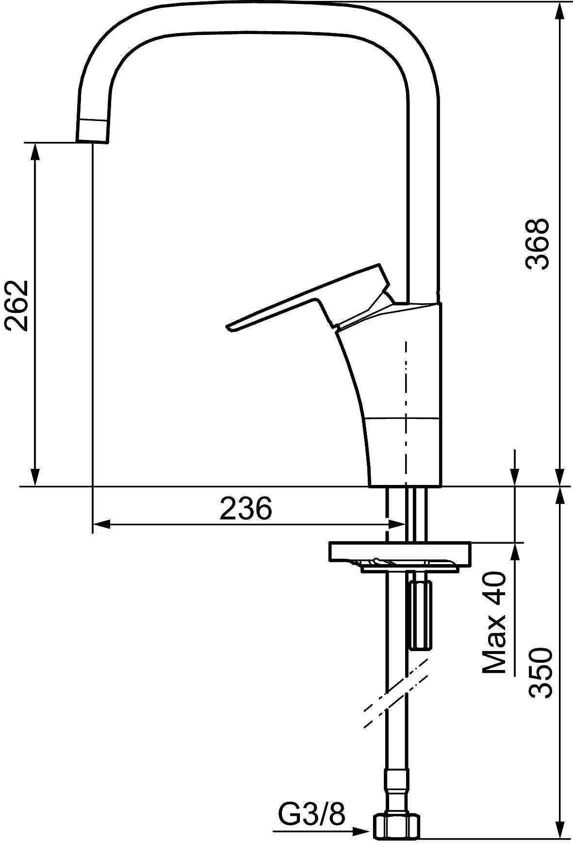 Mora CERA K7 Spültisch-Einhebelmischer Chrom