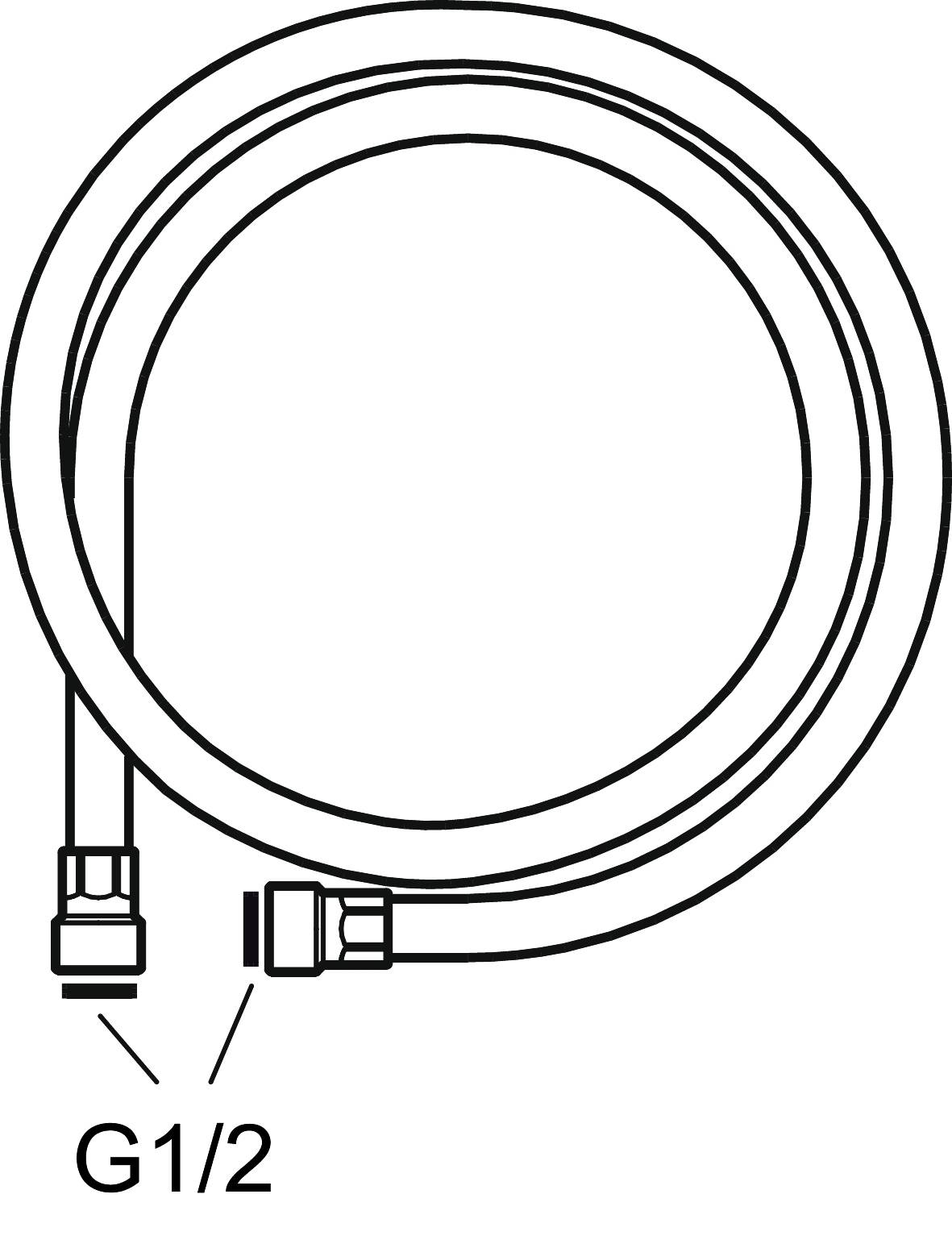 Mora Hochdruckschlauch weiß 1300mm 1/2" Gastronomie